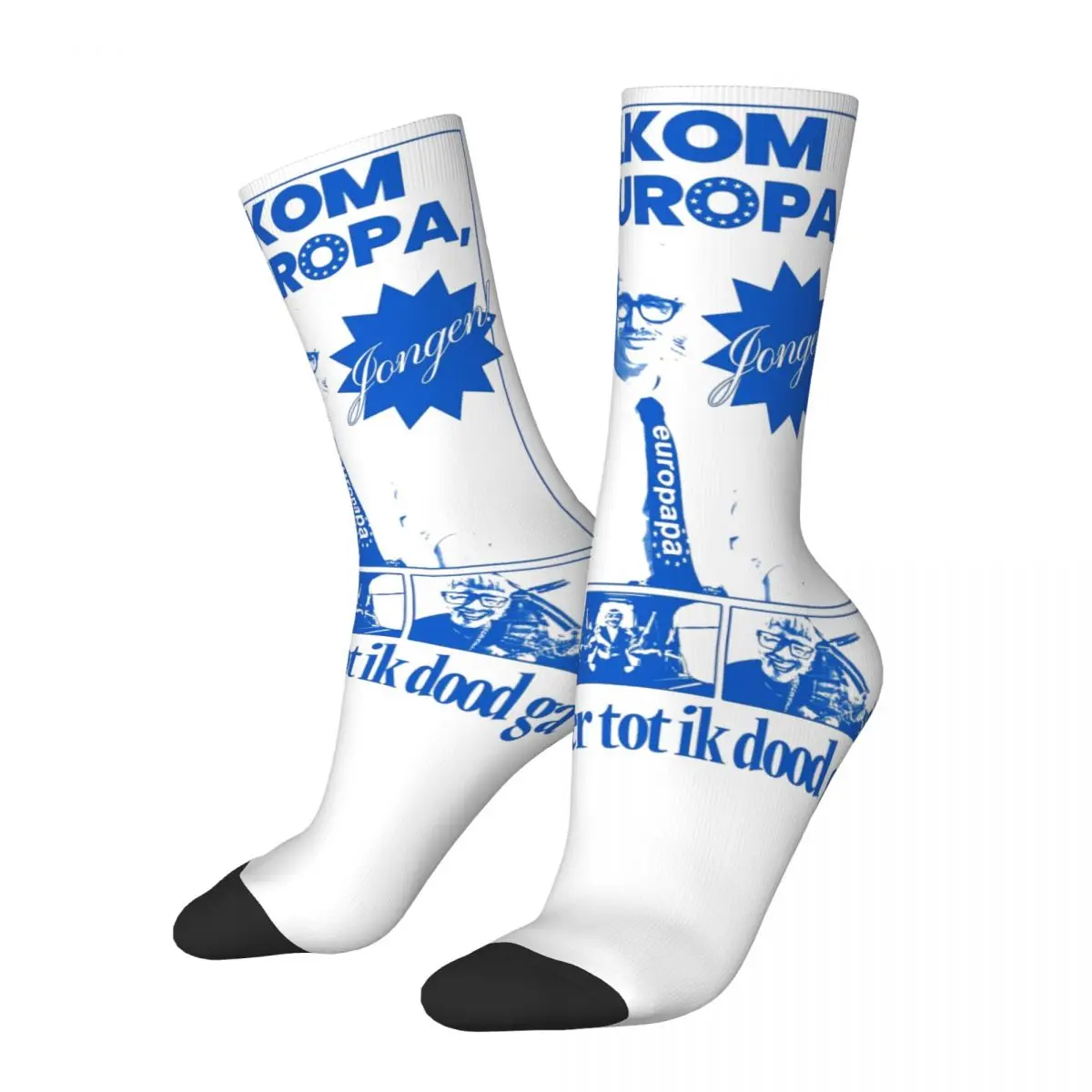 Joost Klein Eurovisions Song Contest 2024 The Netherlands Design Theme Crew Socks Stuff for Men Cozy Print Socks