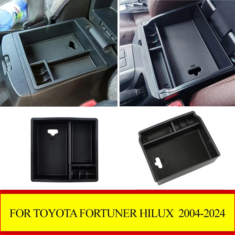 

Поднос для хранения в подлокотнике для Toyota Hilux VIGO Fortuner 2004-2014 Revo 2016-2022, автомобильная центральная консоль, автомобильные аксессуары