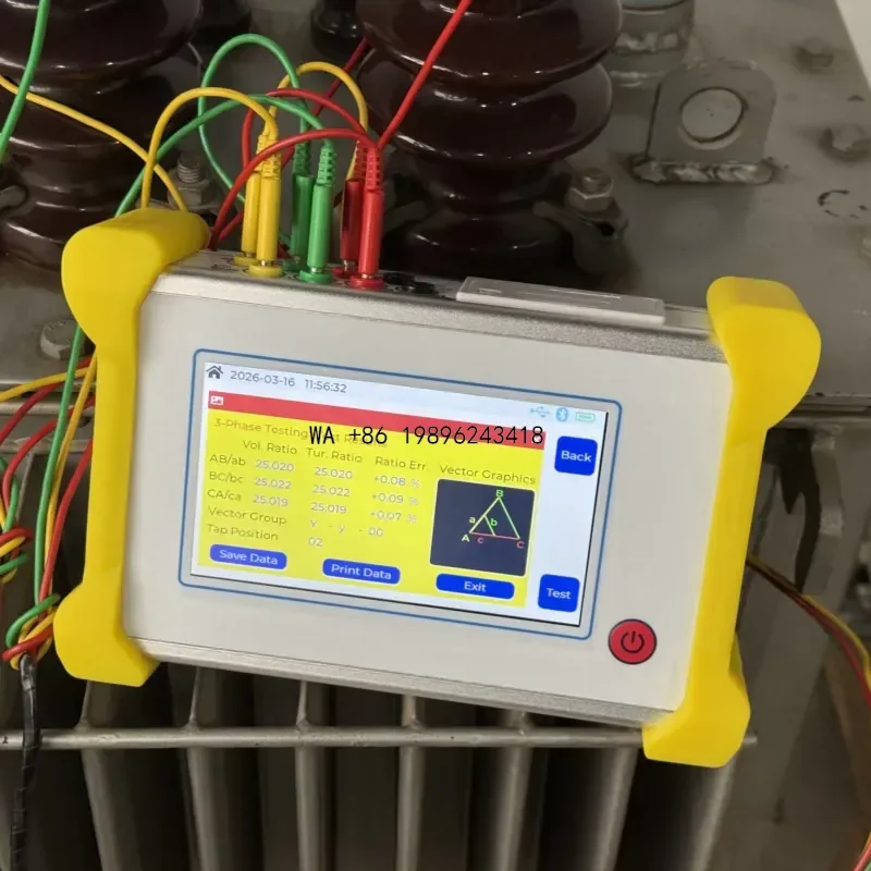 Wmwmnu Handheld Transformer Turns Ratio Tester TTR with High Low Voltage Reversal Alert Neutral Point CT Ratio Polarity Test