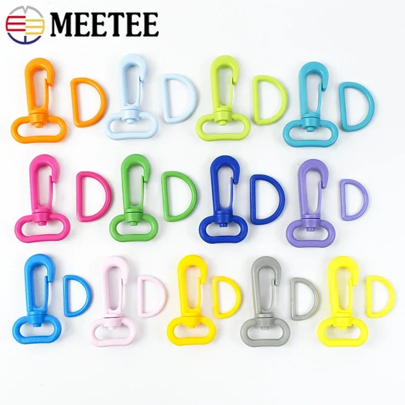 5/10Sets Meetee 20/25mm Plastic D Ring Lobster Swivel Buckle Bag Strap Connect Clasp Belt Webbing Snap Clip Hook DIY Accessories