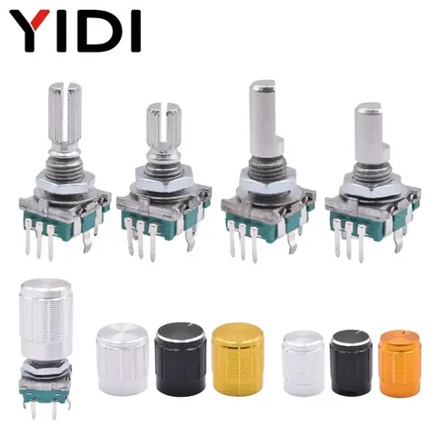5pcs 20 Position EC11 Knob Switch Incremental 360 Rotary Encoder Module Arduino 15/20mm Plum Half Shaft Digital Potentiometer