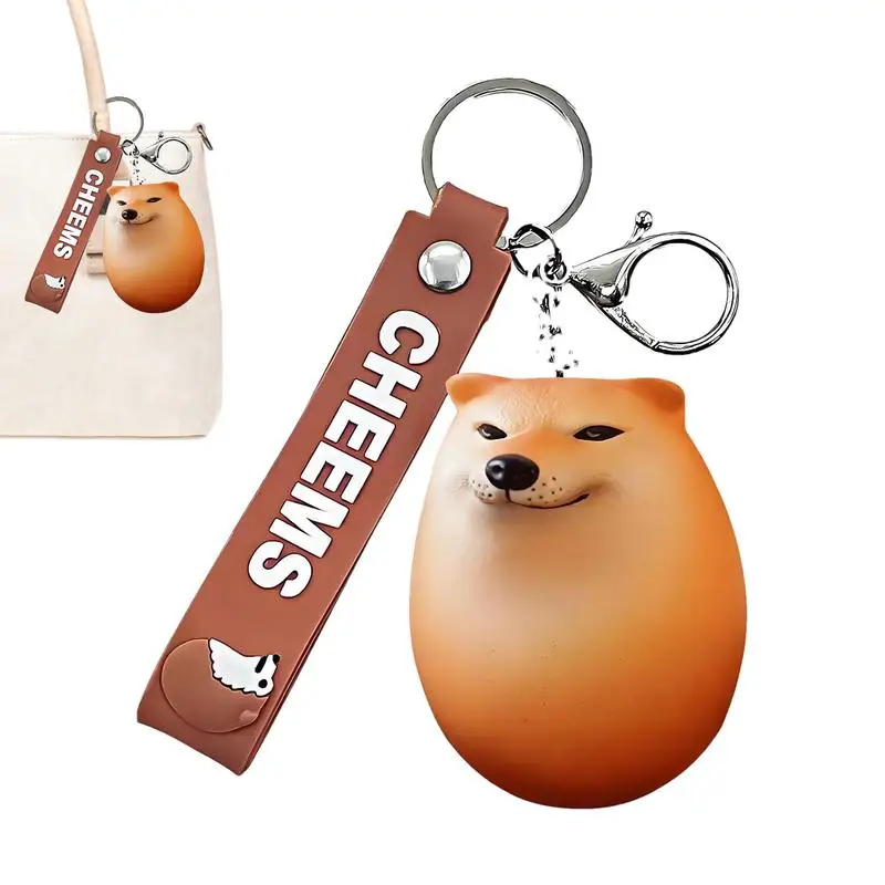 Fashion Dog Egg Keychain Dog Egg Pinch Toys Creative Adorable Cartoon Animal Dog Egg Figure Toys For Stress Relief