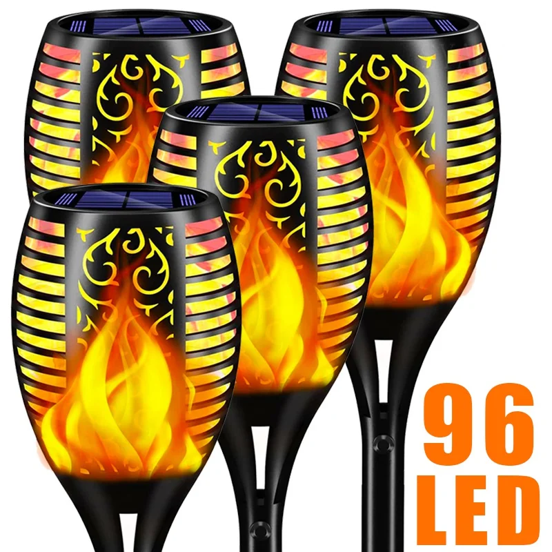 

Solar Lights Flickering Flames Torch Lights Outdoor Waterproof Landscape Decoration Lights for Yard Garden Pathway Driveway