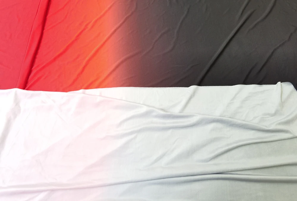 1 Meter x 1,5 Meter Graduell verlaufender Ombre-Strickstoff aus Spandex für Trainingskleidung und lateinamerikanische Tanzbekleidung – Detail 25