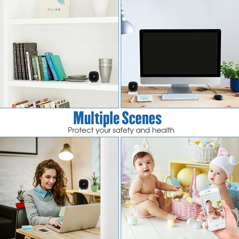 Hot Sale Smart Mini 4K Security Camera Full Color Night Vision WiFi IP65 Waterproof Motion Detection 2-Way Audio Indoor Outdoor