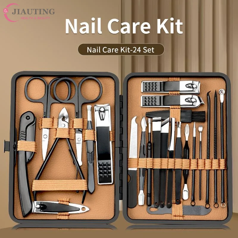 Nail Care Kit Mens - 7/16/24개입 헤비듀티 블랙 매니큐어 & 페디큐어