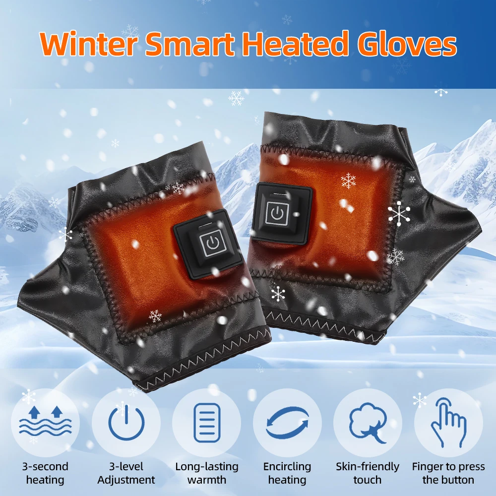 Winter Heating Gloves USB Rechargeable Electric Long Lasting Warmth Glove for Gaming Working Hand Heater Warm Gloves Men & Women