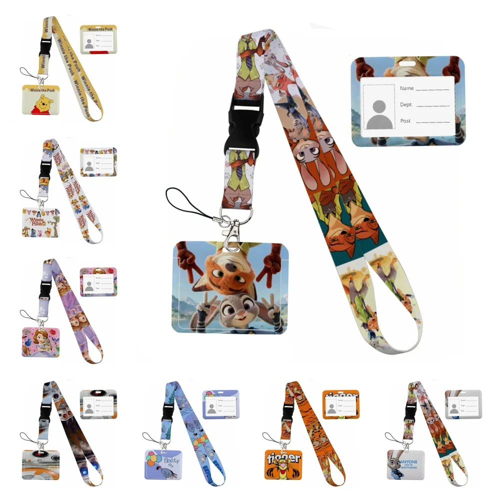 Disney Minnie Mouse Keychain for Keys ID Badge Horizontal Holder Card Neck Strap Keychain Lariat Phone Strap Jewelry