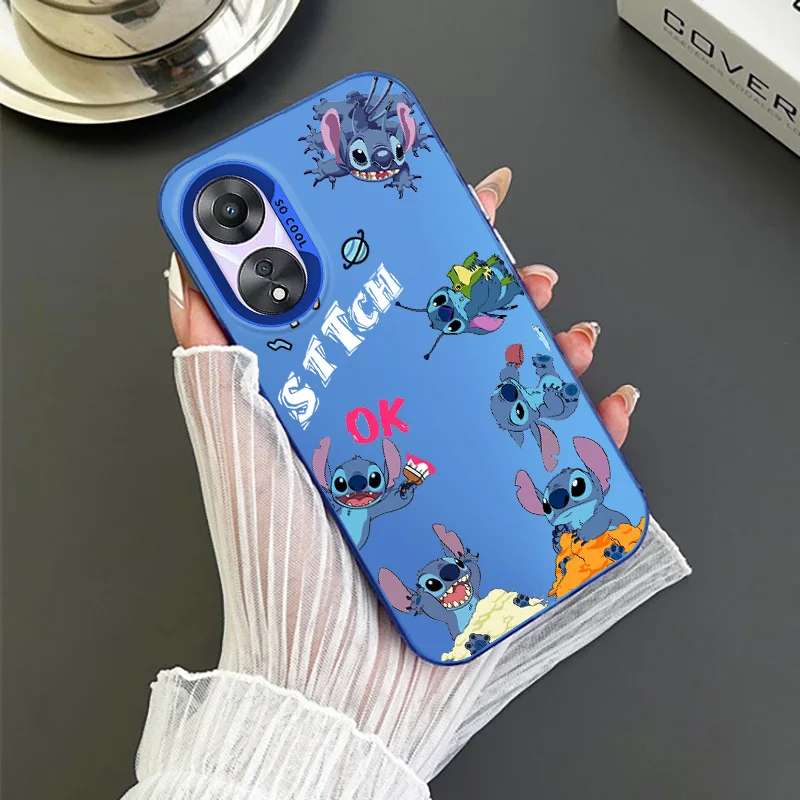 Disney Stitch style For OPPO A 31 37 38 55 57 58 74 76 78 94 98 Reno 6 7 8 Z T Pro Colorful Phone Case Soft Funda Silicone Cover