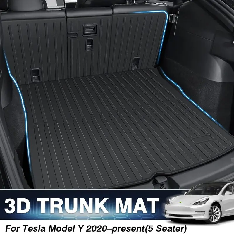 

Floor Mats For Tesla Model Y 2024 Cargo Liners All Weather Front Rear Trunk Mat Cargo Liner Backseat Pad Car Accessories