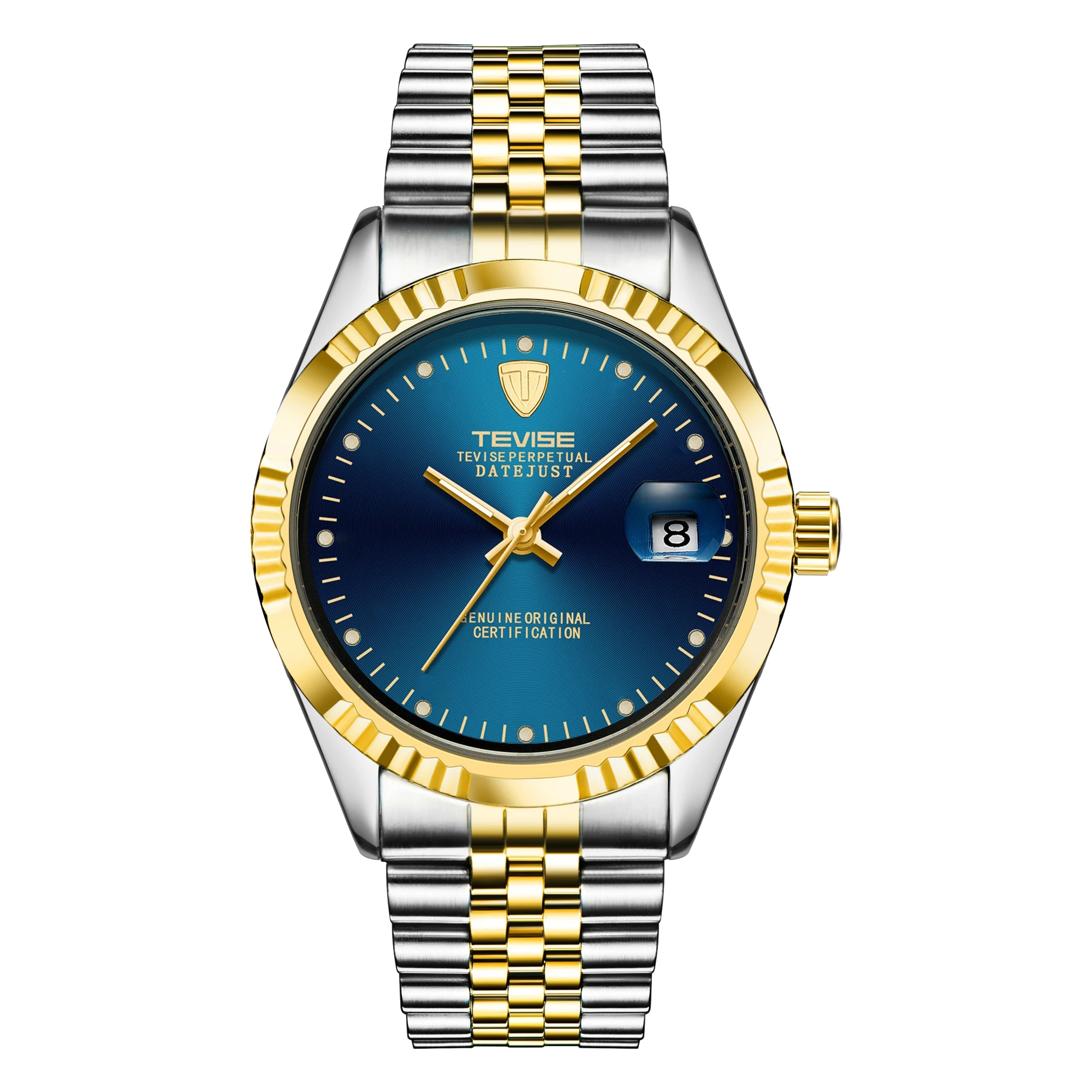 Orologio al quarzo TEVISE da uomo Orologio di lusso delle migliori marche con data Cinturino in acciaio inossidabile Orologio casual alla moda impermeabile