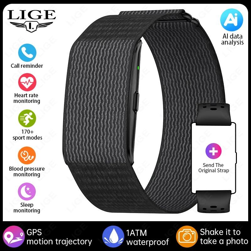 Nieuwe AI Gezondheidsanalyse Smart Watch Sportband Fitness Tracker Hartslag Bloeddruk HRV Monitor Oproepherinnering Slimme armband