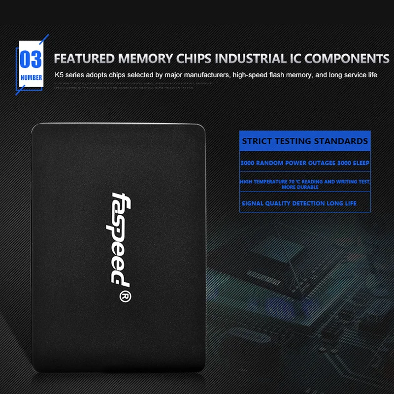 Faspeed 2.5 Sata 3 SSD 1 TB 256 GB Unità a stato solido 512 GB 128 GB Disco rigido interno Sata3 HD 1 TB 256 GB SSD per PC portatile desktop