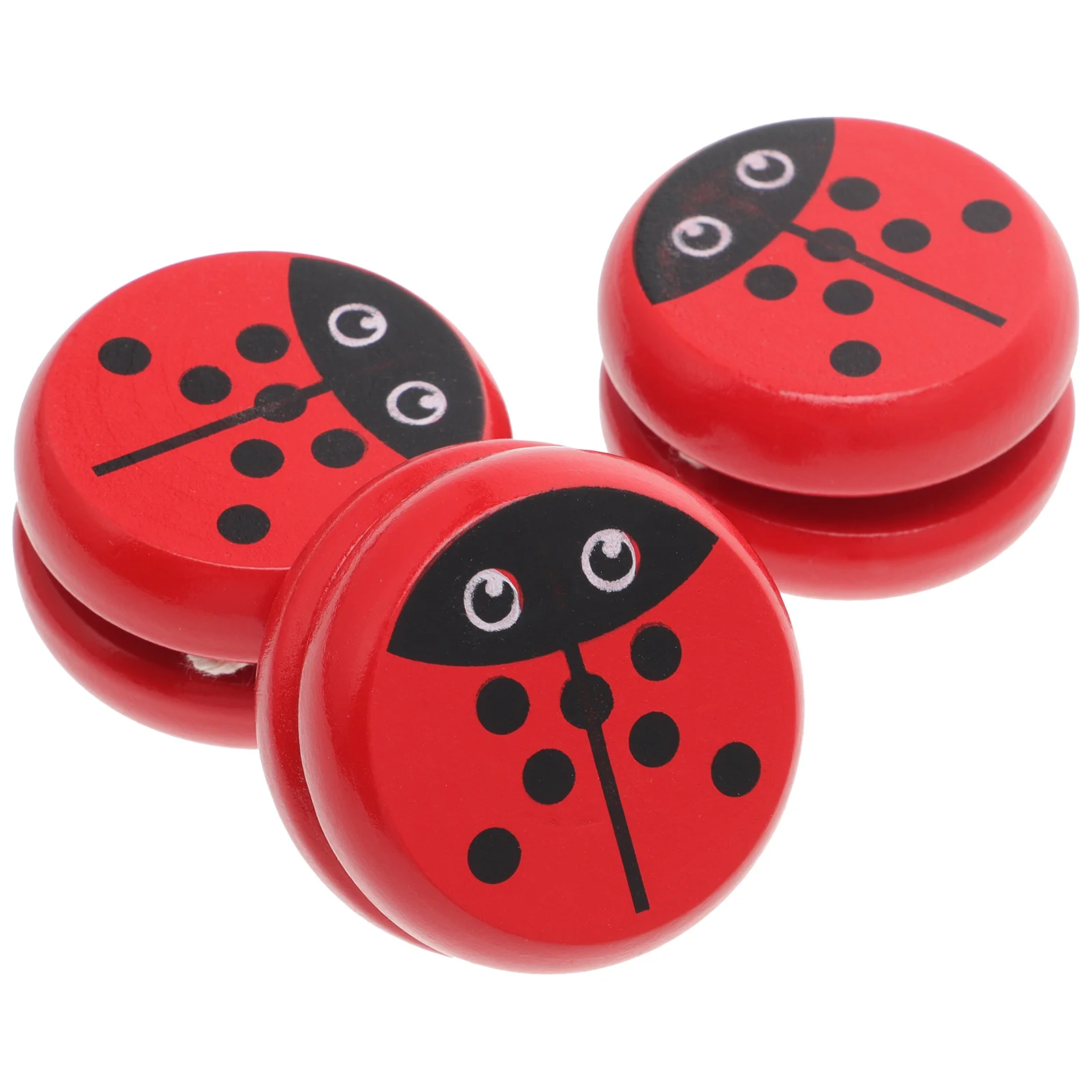 

2 Pcs Ladybug Aldult Child Toddler Starter Yoyo Bamboo for Kids Beginner Ball