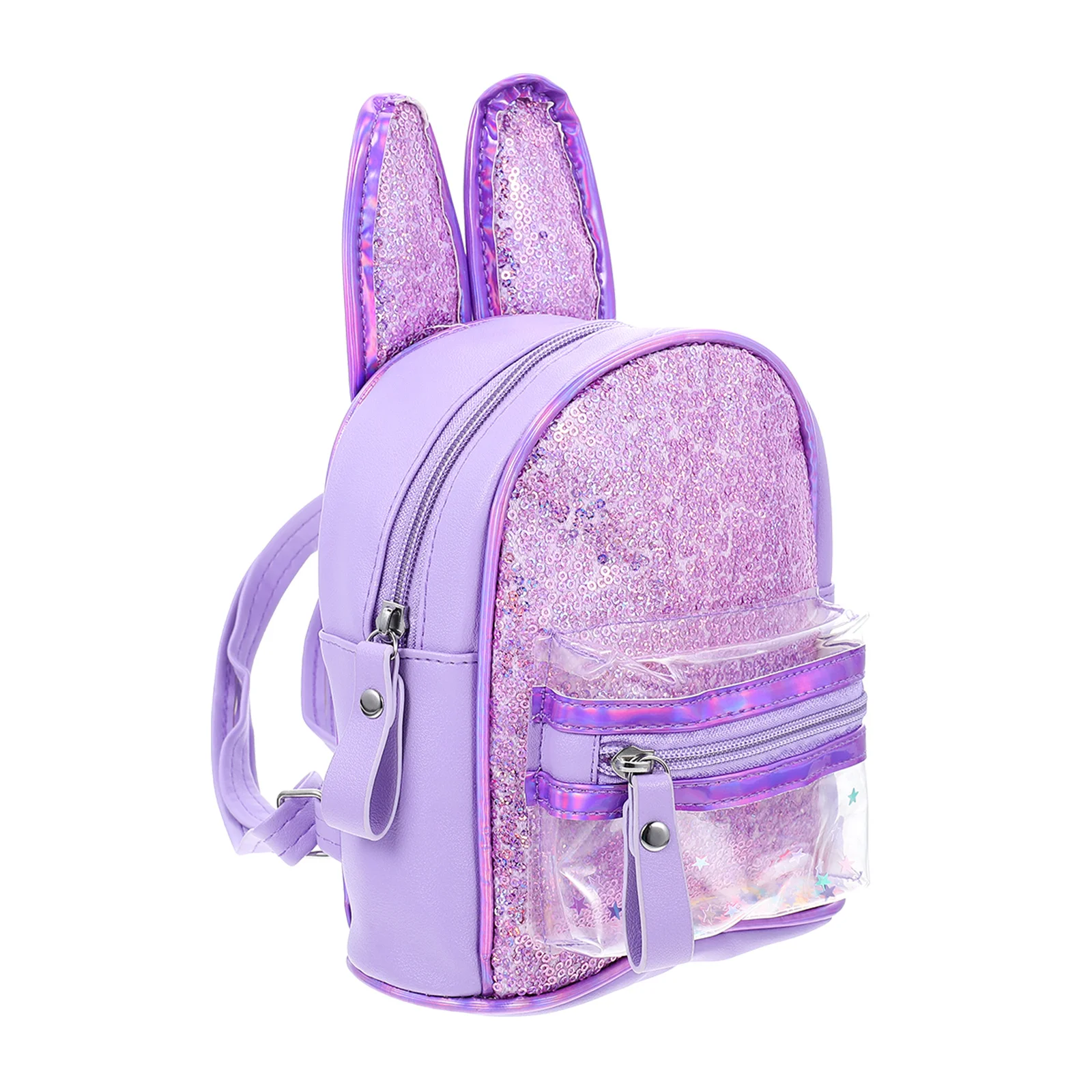 

1 Piece Cute Rabbit Ear Backpack for Kids Adjustable PU Children Schoolbag Lightweight Travel Hiking Outdoor