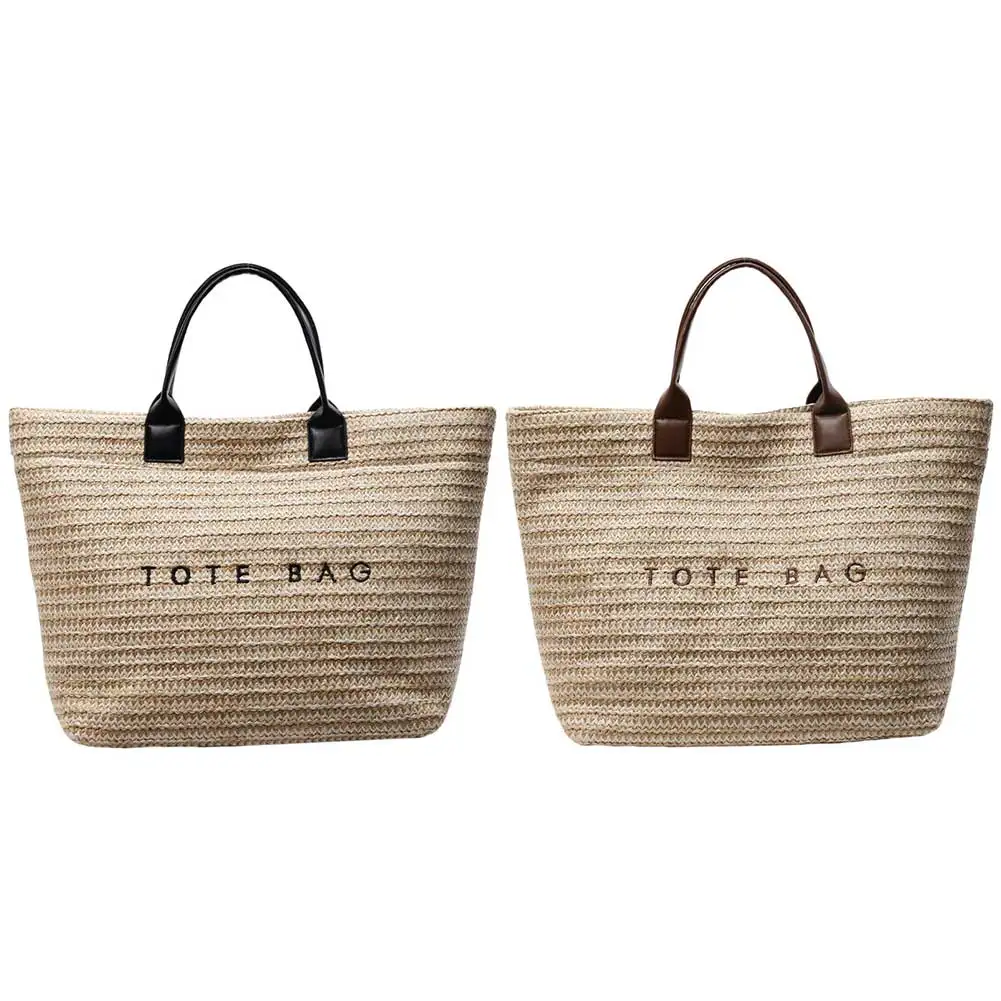 

Straw Beach Tote Bag Large Hobo Bag Fashion Handbag for Women Travel Vacation