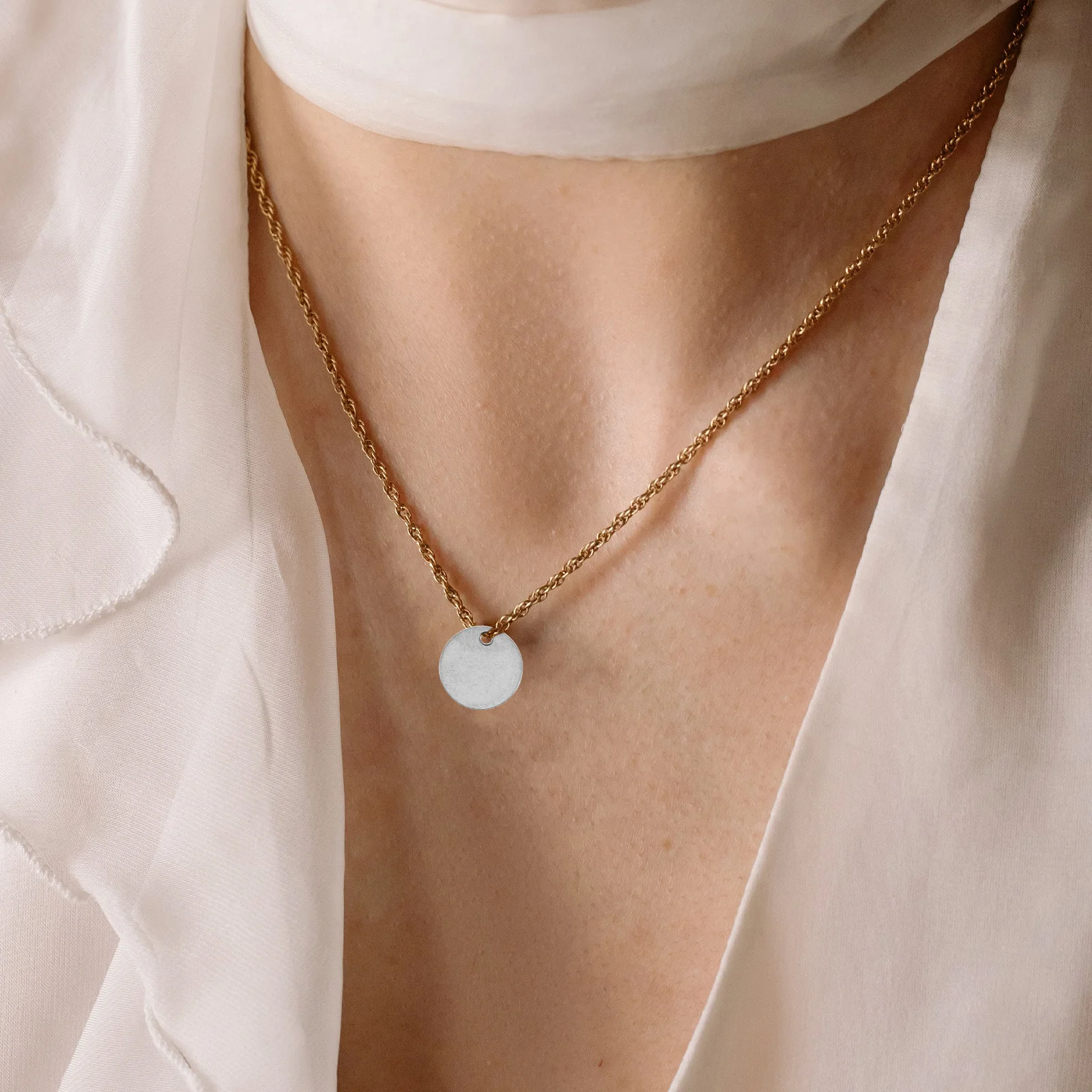 

20 шт. круглые подвески из нержавеющей стали, гравировальные заготовки, металлические бирки для ювелирных изделий на заказ, 10 мм, серебряная сублимационная табличка с именем