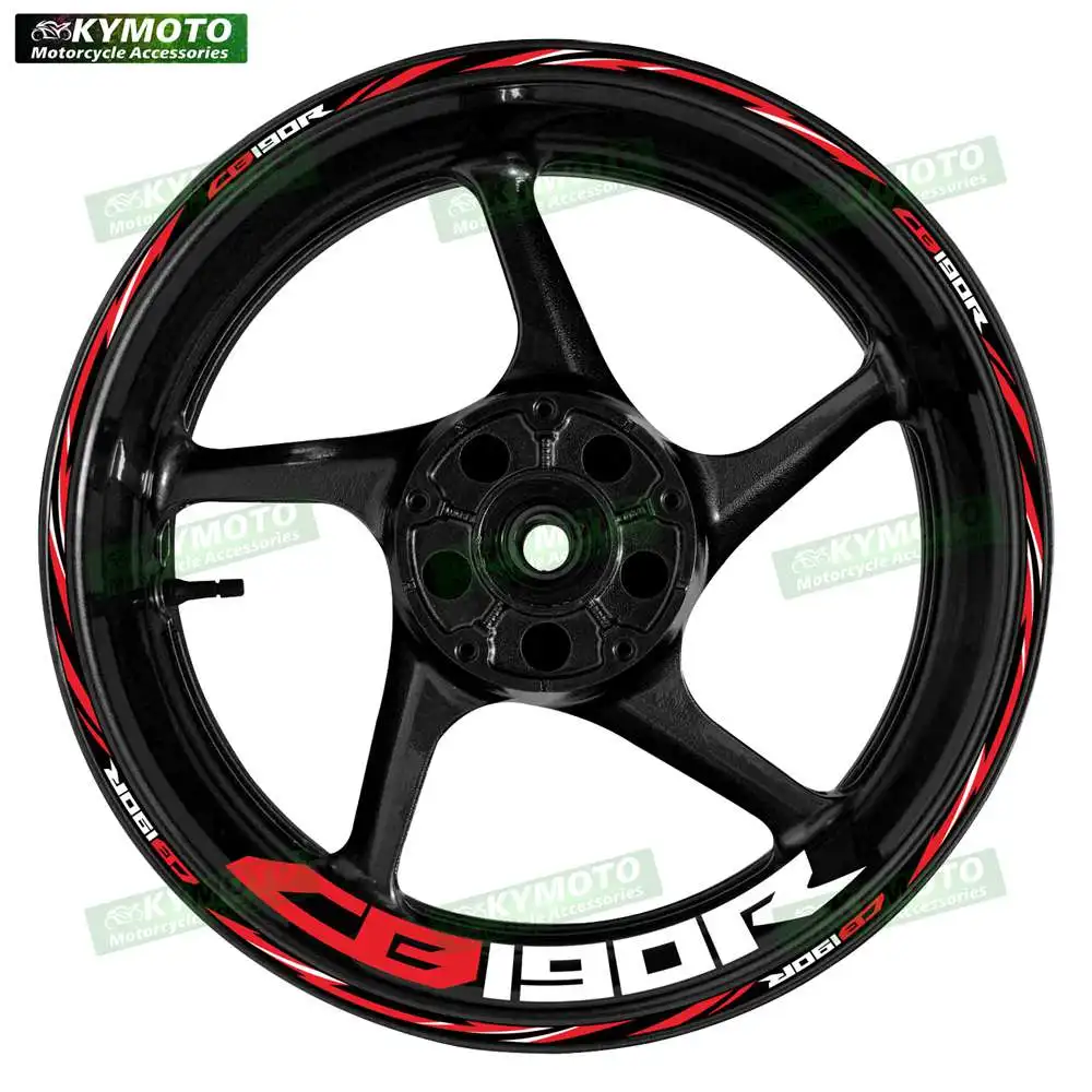 

Для Honda CB190R CB 190R мотоцикла переднее и заднее колесо 17-дюймовая наклейка в полоску колеса обтекатель аксессуары светоотражающие наклейки