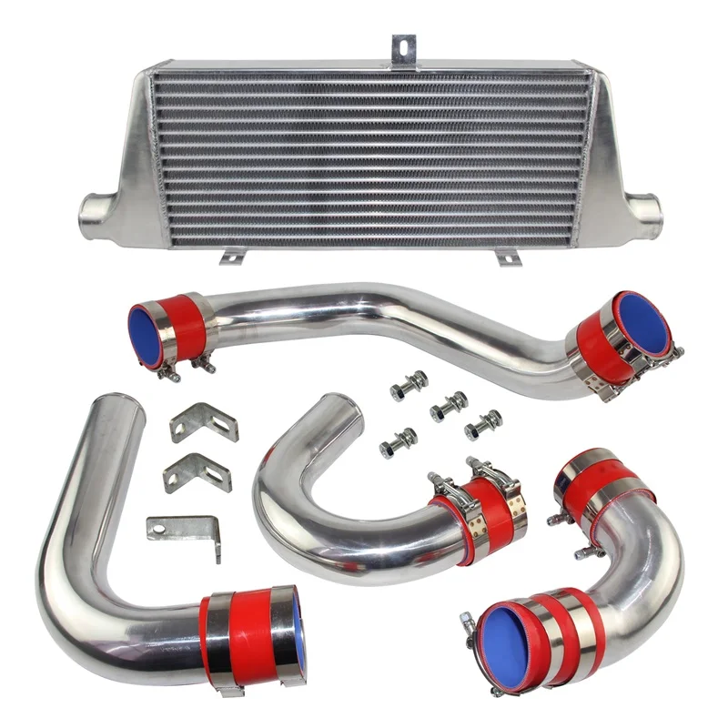Intercooler Hose Kit Tube & Fin Front Mount For Toyota Chaser MARK II JZX110 1JZ-GTE 1JZGTE 2.5L Torbo Engine 2000-2004