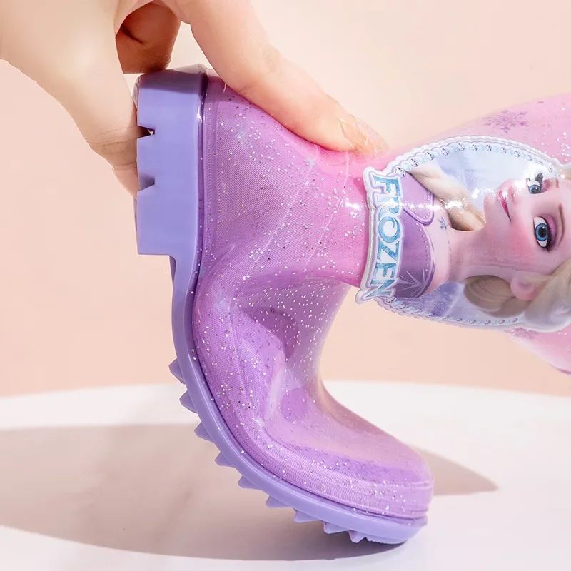 Disney scarpe da pioggia per bambini ragazze frozen elsa Princess scarpe da acqua antiscivolo per l\'asilo per studenti delle scuole elementari