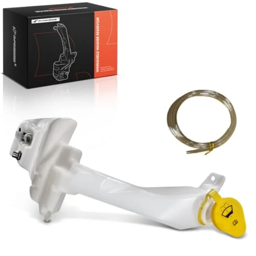 

Windshield Washer Reservoir Tank Assembly Compatible with Jeep KL Series Cherokee 2014 2015 2016 2017 2018 - with Cap and Washe