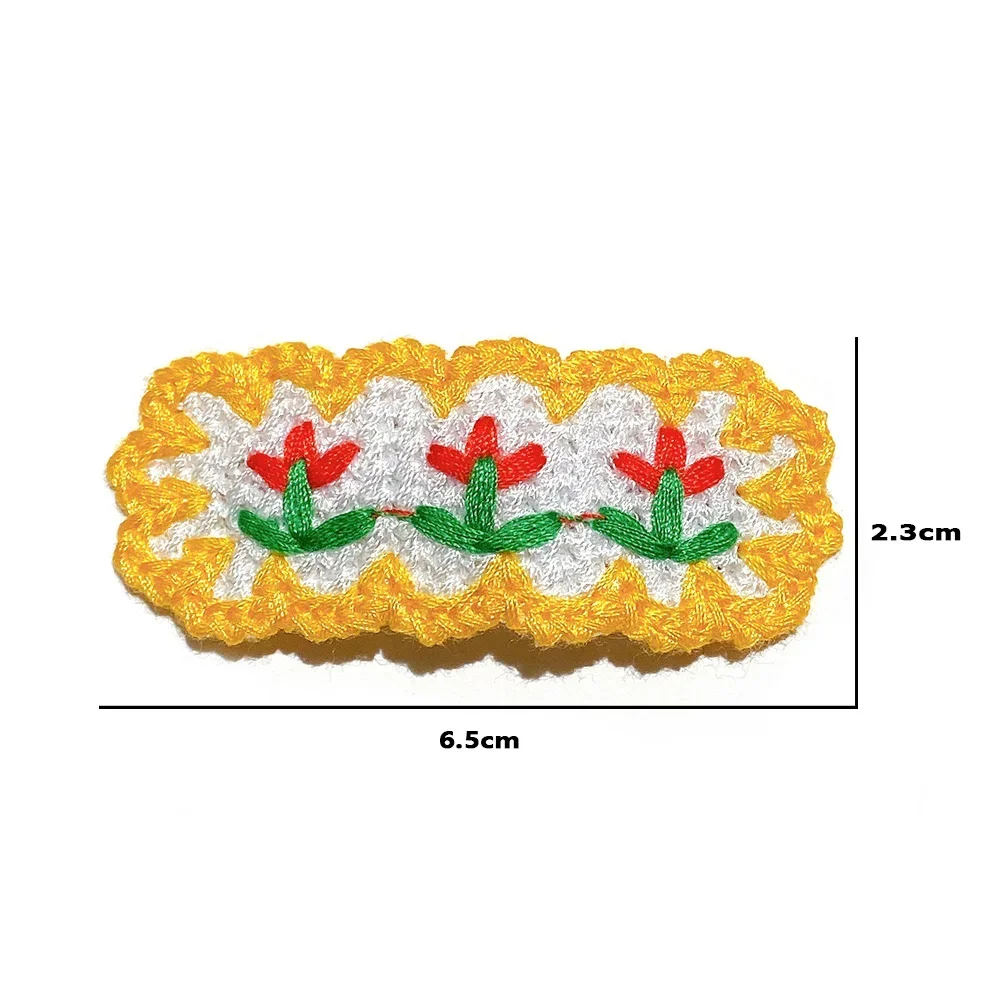 5 Pcs/Set Children Cute Cartoon Knit Flower Cherry Ornament Hair Clips Girls Lovely Barrettes Hair Pins Kids Hair Accessories