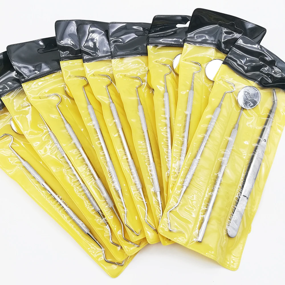 Kit de espejo Dental para laboratorio de odontología, herramienta de selección de dentistas, escalador de dientes, materiales dentales, 3 piezas por