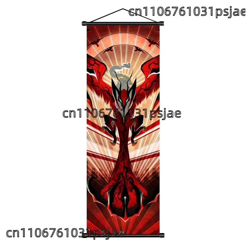 ديكور حائط قابل للتمرير من Majestic Yveltal Pokémon - قم بتخريب غرفةك مع هالة الظلام/الطائرة المذهلة - نوع البوكيمون الأسطوري