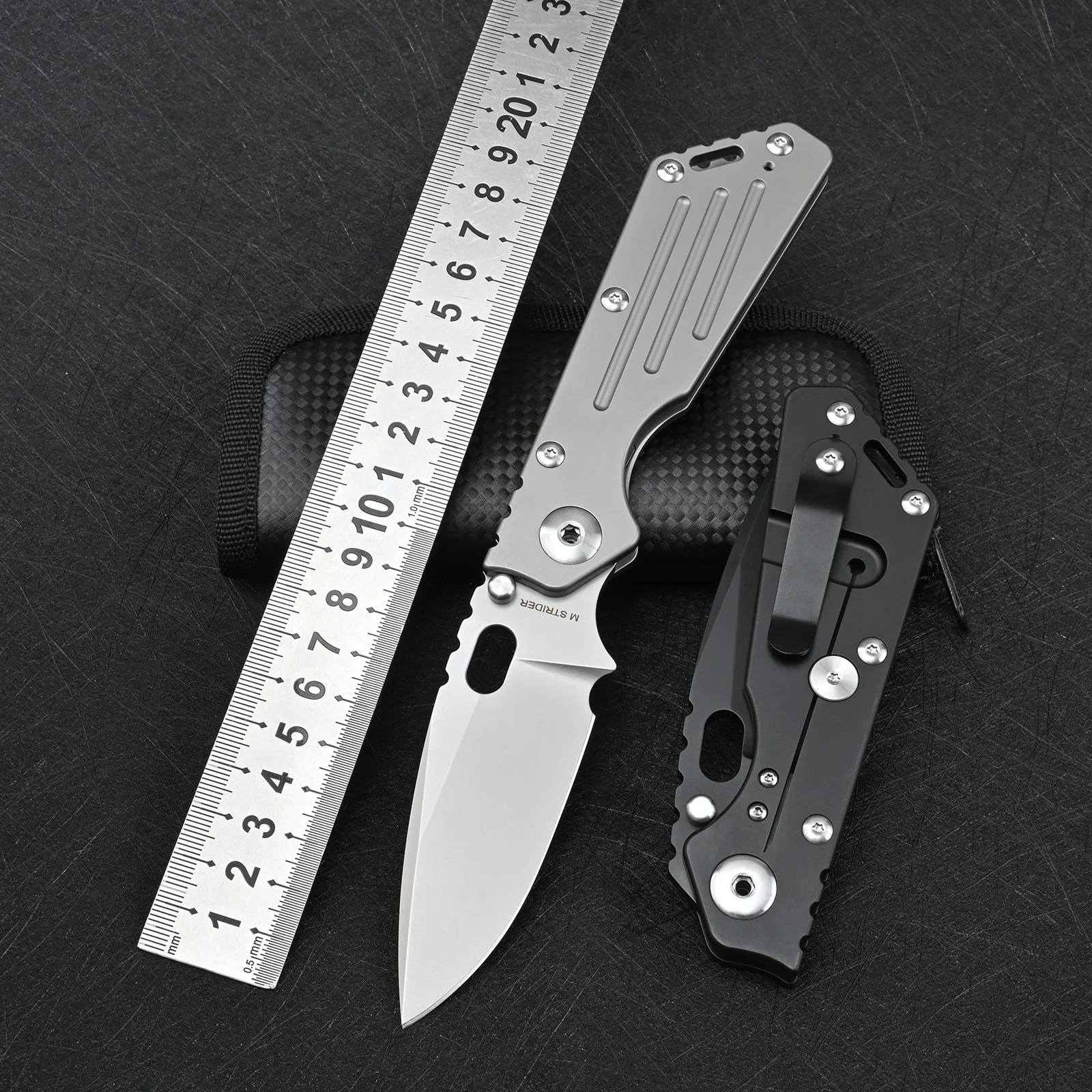 Titanium Alloy Handle CPM-154 Steel Folding Knife Outdoor Survival Pocket Knives for Men Tactical Hunting EDC Self Defense Knife