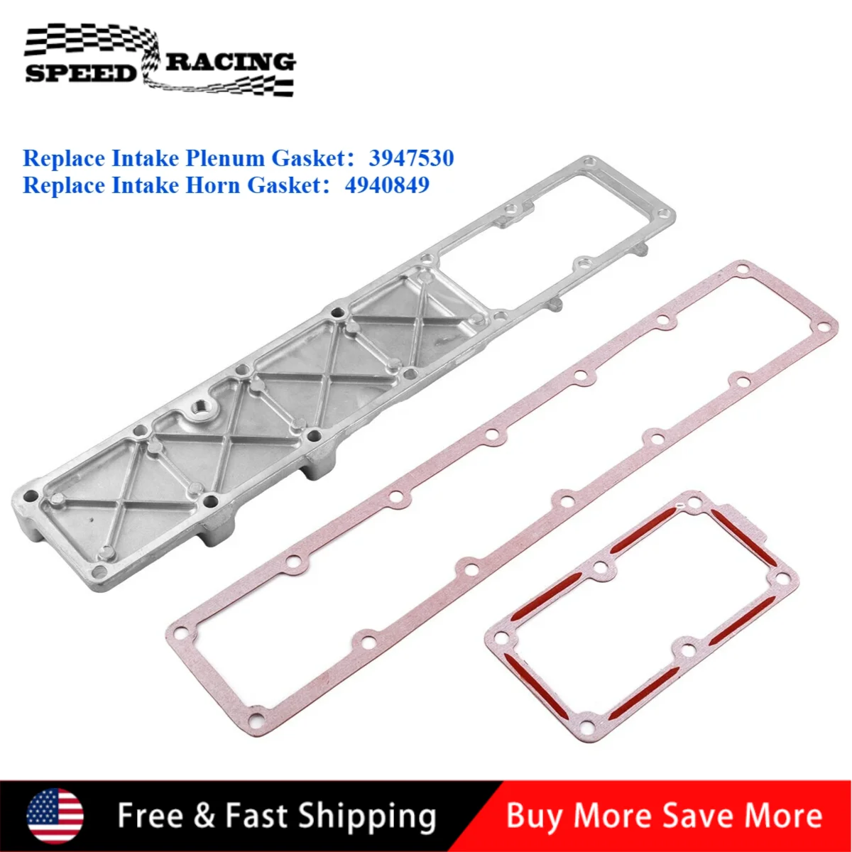 

3947530 4940849 Durable Aluminum Intake Manifold Plenum Grid Heater Plate For Dodge Ram 2500 3500 4500 5500 6.7L QC-091