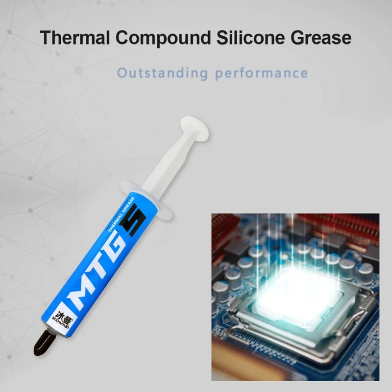 SNOWMAN 5 / 10g Syringe MTG5 / MTG10 Thermal Grease Paste 14.3W /m-K for Amd for Intel CPU Heatsink Fan Cooling VGA Comp