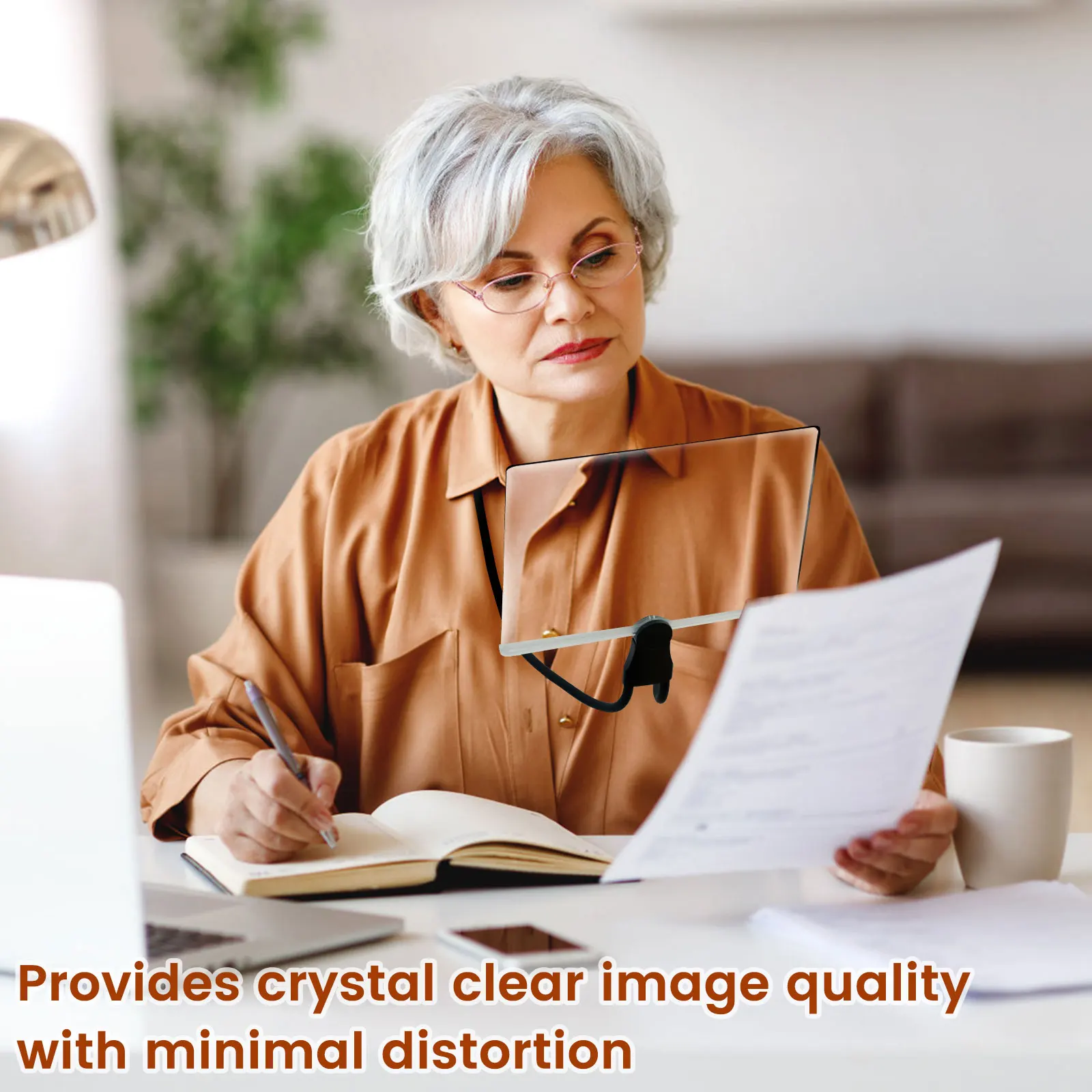 Hands Free Magnifying Glass Adjustable Neck Wear Magnifier 9.44×6.7inch Detachable Book Page Reading Magnifier for Seniors