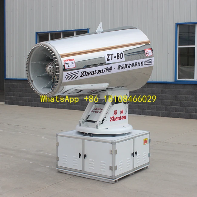 Équipement de pulvérisation avec générateur pour projets de construction en Malaisie Canon de brumisation de poussière entièrement automatique en métal