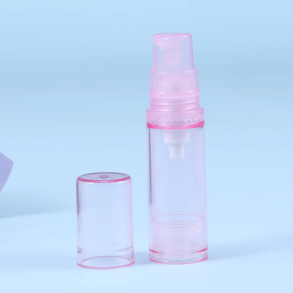 

4pcs Empty Airless Pump Plastic Bottles Vacuum Pressure Emulsion Bottle with Lotion Pump(5ML, Pink Vacuum Bottle)