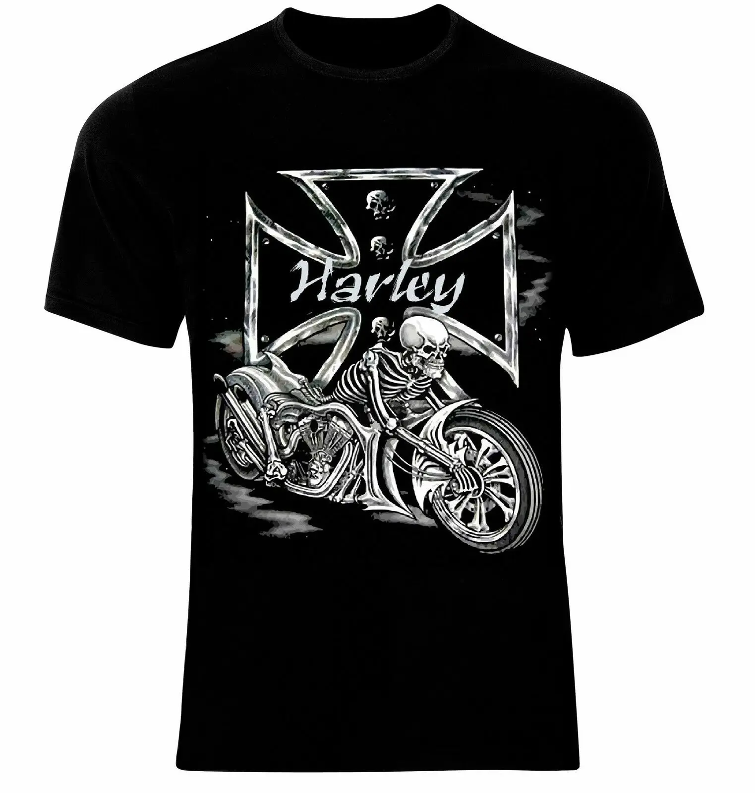 

Novel Skull Motorrad Biker Rocker Motorcyclist Rider T Shirt. Short Sleeve 100% Cotton Casual T-shirts Loose Top Size S-3XL