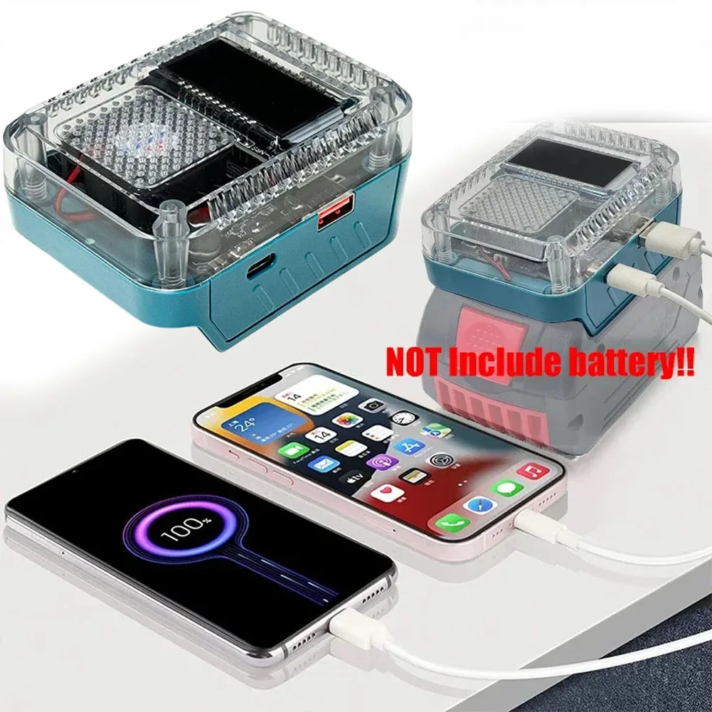 

Lithium Battery Charging Adapter Converter USB/Type C Port Output For Bosch BAT622 BAT609 BAT618G BAT609G BAT618