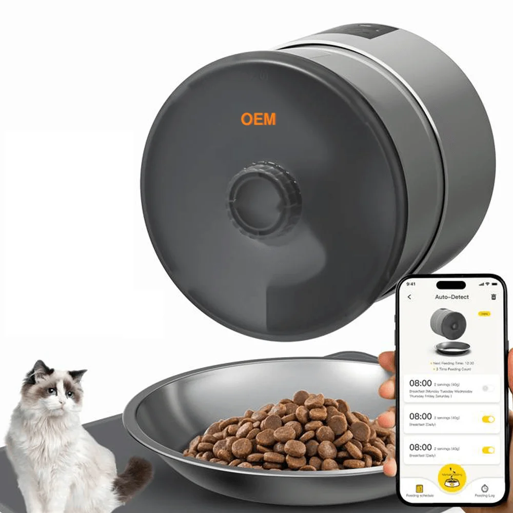 

Easy Clean Automatic Pet Feeder Wall Mounted With Removable Dishwasher Safe Bowls and Dual Power for Continuous Feeding