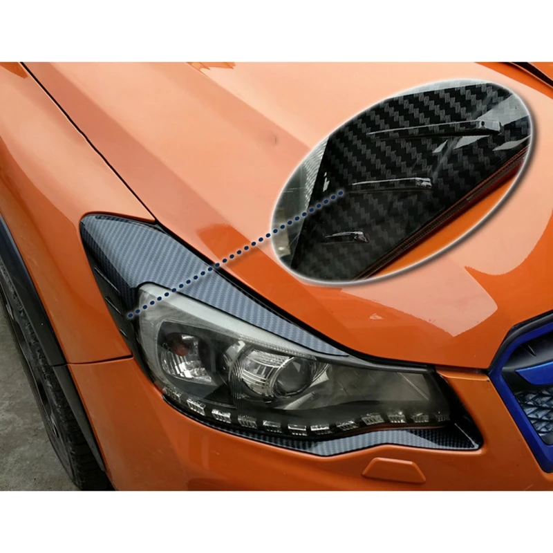Car Styling ABS Headlight Eyebrow Decorative Cover Sticker Trim For Subaru XV 2012-2016