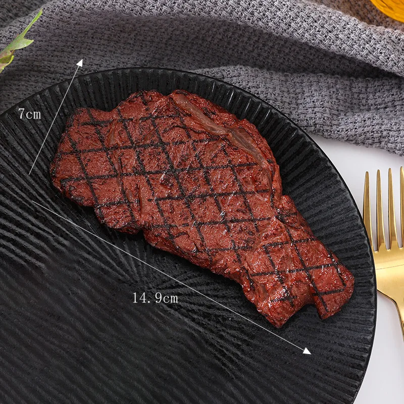 PVC Simulation Fake Steak Food Model Restaurant Decoration Props Good-looking and Realistic Food Halloween Props Fake Food