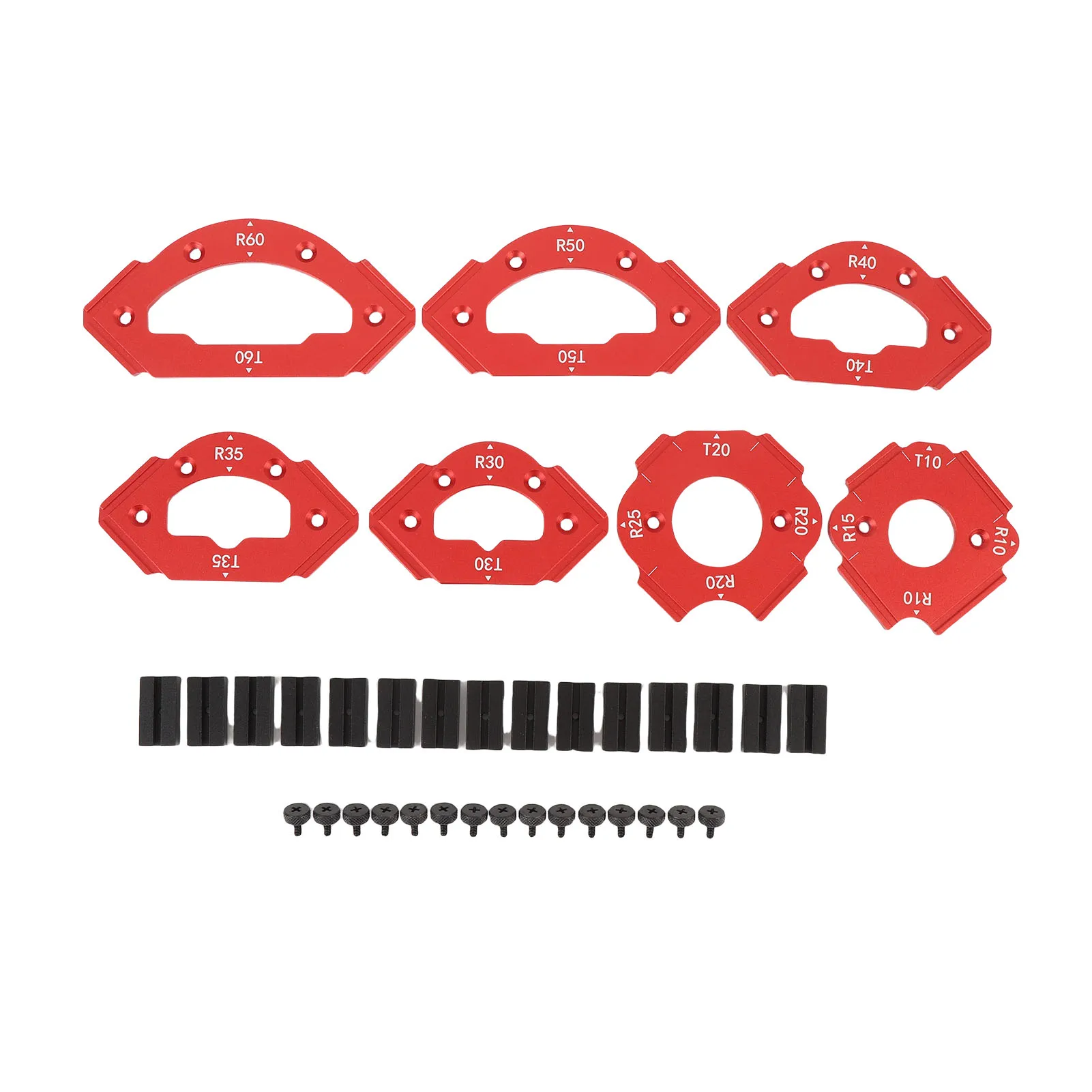 مجموعة قوالب نصف قطر ركن التوجيه متعددة الوظائف عالية الكفاءة باستخدام الحاسب الآلي تشكيله مجموعة أدلة توجيه الزاوية متينة للحرف اليدوية