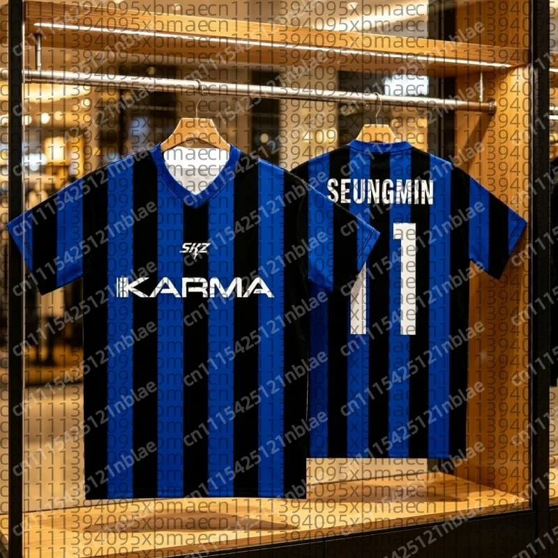 2026 Kpop T-Shirt für Jungen, Mädchen, Damen, Herren und Kinder – S-SKZ Karma Jersey Casual Stray Korean Fan T-Shirt Harajuku Eltern-Kind-Outfit – Detail 2