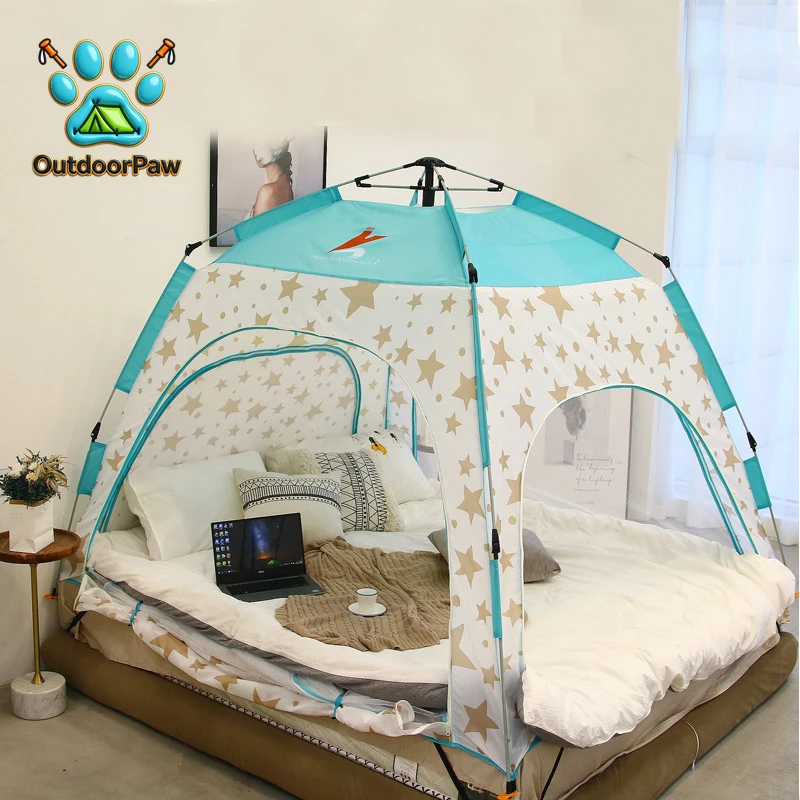 Fully Automatic Indoor Adult Children's Bed Tent Keep Warm Windproof and Cold Proof Dormitory Single Double Persons Winter침대 텐트
