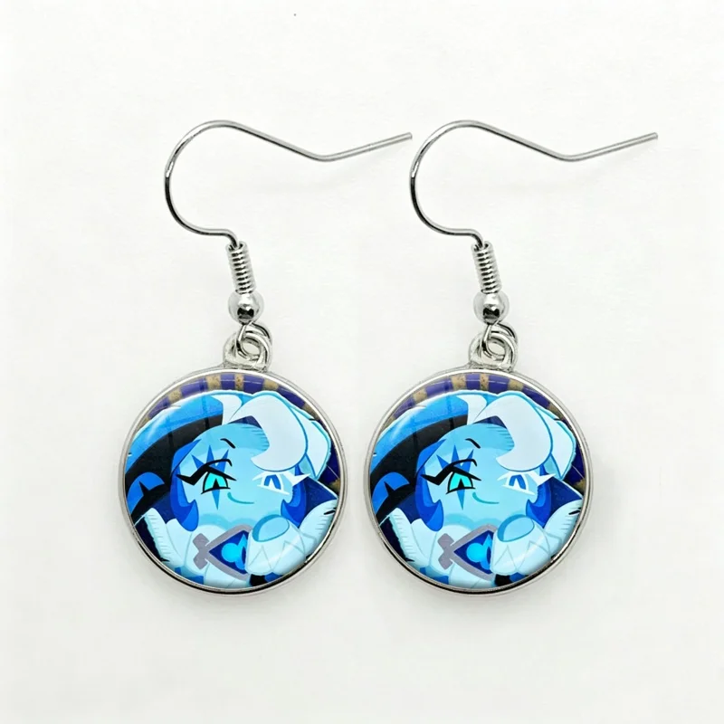 Shadow Milk Cookie Drop Earrings Cookie Run Kingdom Anime Round Jewelry For Women Girls Gift