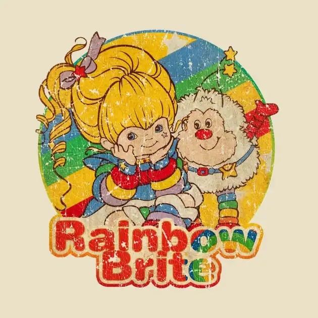 Vintage Rainbow Brite T-Shirt Oversized T-shirts For Women/Men Clothing New Fashion Top Tees