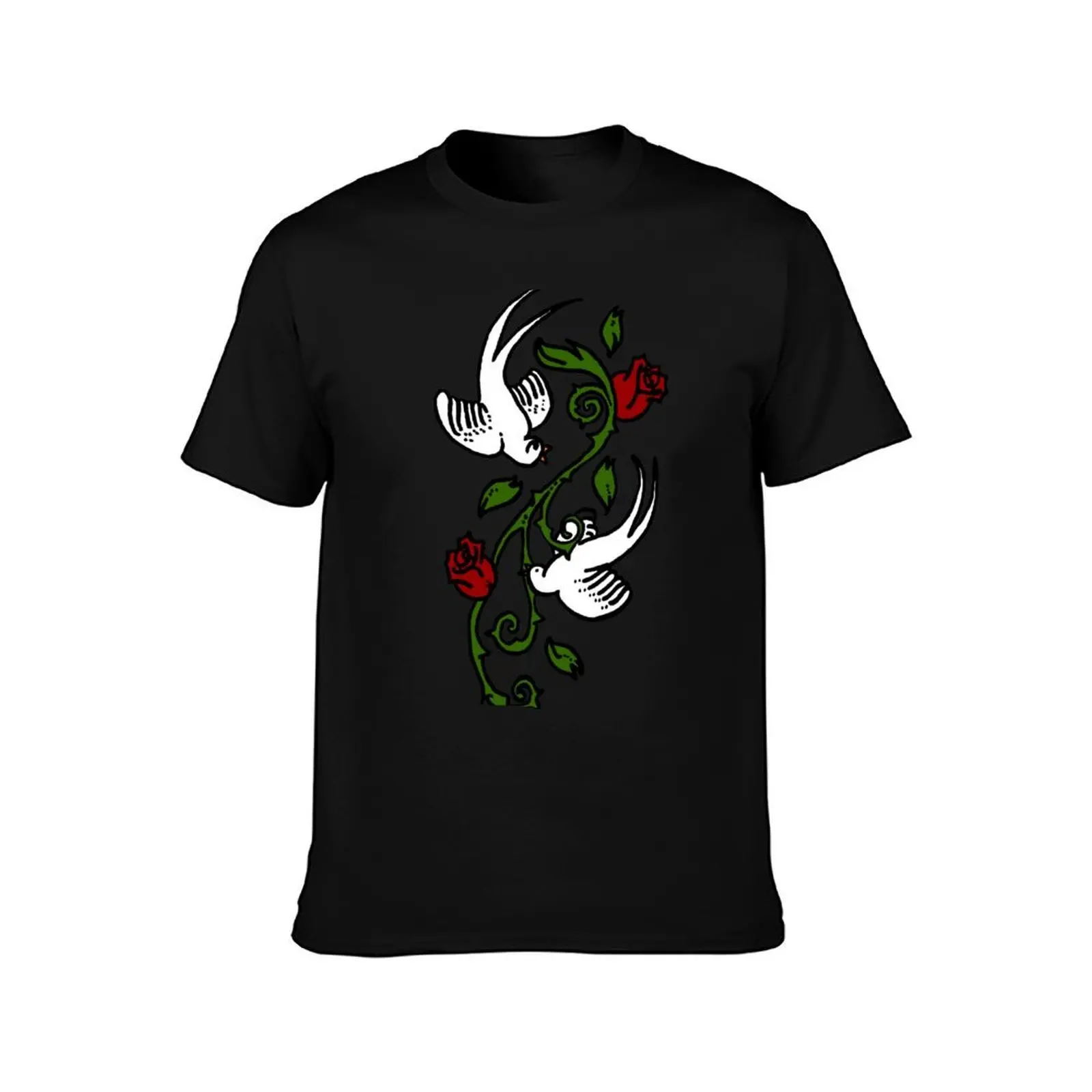 Two white doves T-Shirt Work Style Casual T-Shirt