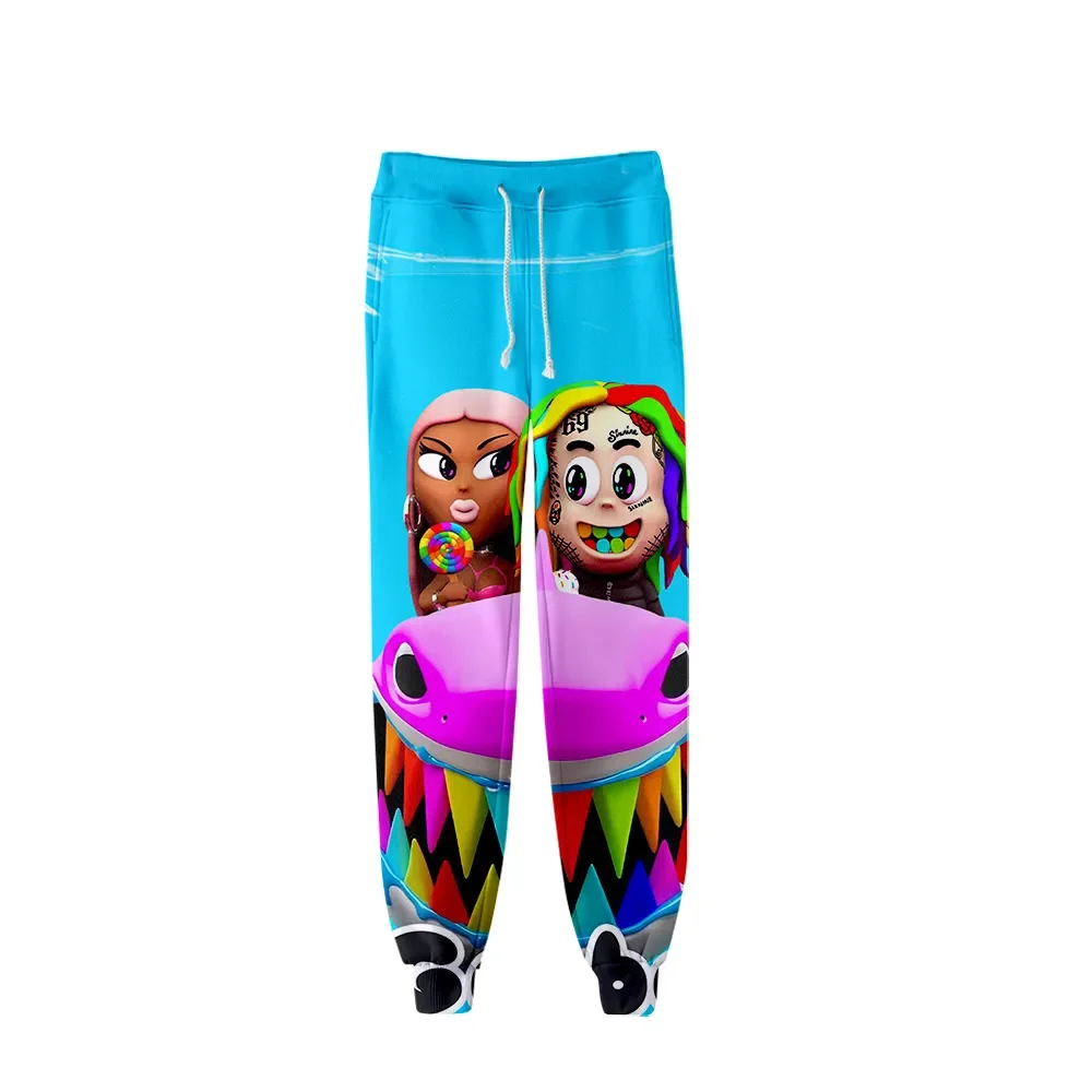 6IX9INE-pantalones de chándal con estampado 3D para hombre y mujer, pantalón de chándal largo informal, moda Hip Hop, Popular, 2023