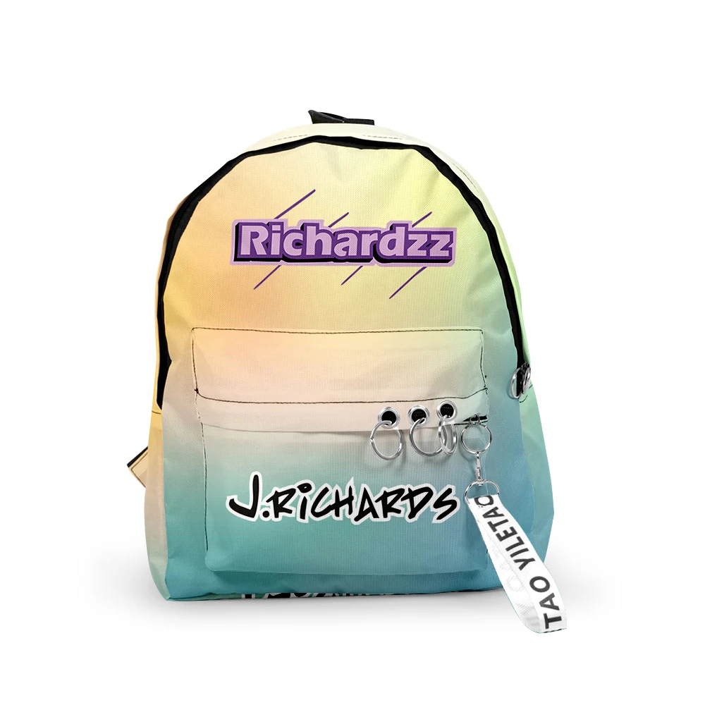 

Classic Novelty Josh Richards Backpacks Boys/Girls pupil School Bags 3D Print Keychains Oxford Waterproof Cute Small Backpacks