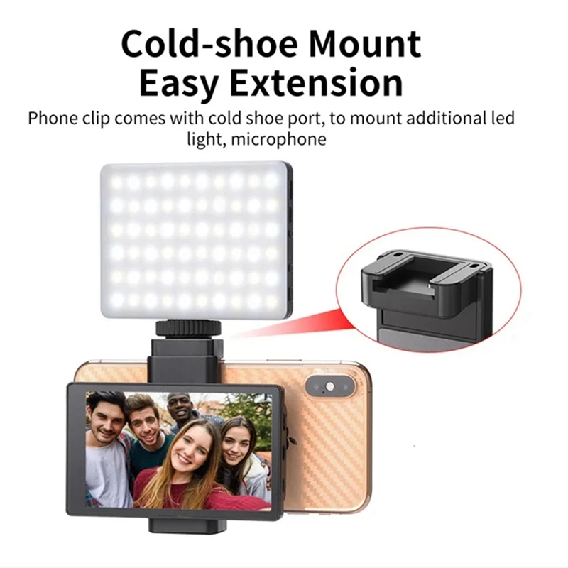 PH01 Phone Rear Camera Selfie Monitor+Phone Clip For Iphone Smart Phone Vlog Live Streaming Selfie Display Viewfinder