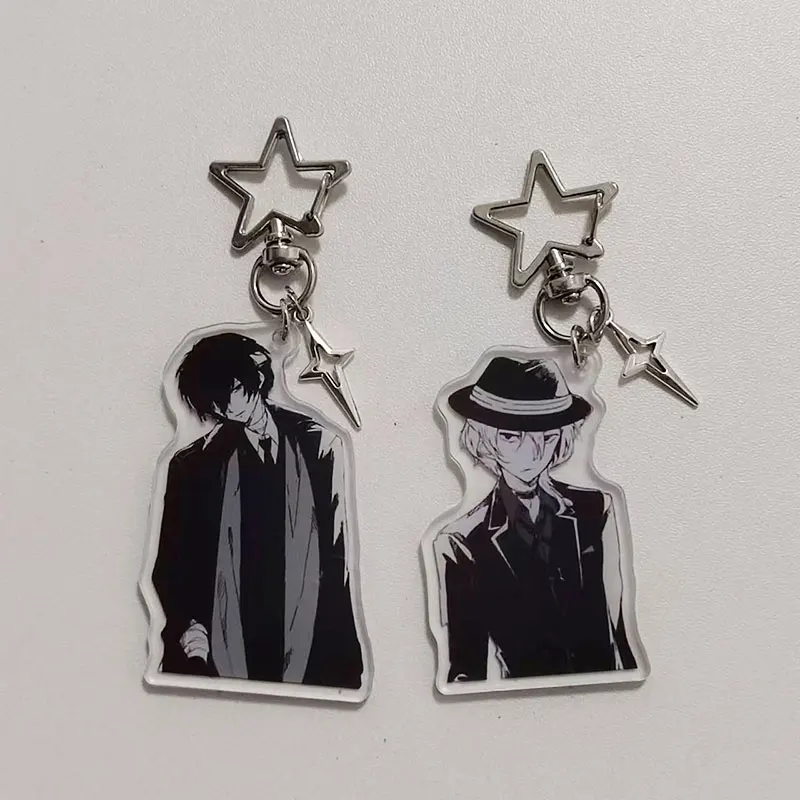 BSD Dazai Osamu and Chuuay Keychain Bungou Stray Dogs Soukoku Inspiration Keychain