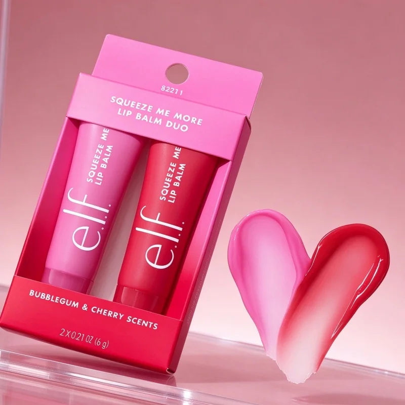Fashion ELF Lip Gloss Set Fruit Flavor Mango-Watermelon Moisturizing Exfoliates Dead Skin Shapes Facial Contours Makeup Gifts